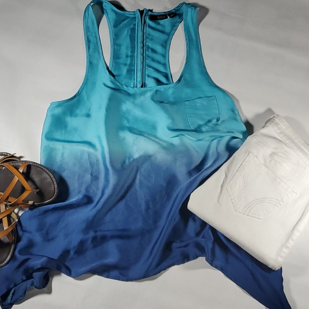 🔖A.N.A Handkerchief Drape Silky Tank Top
